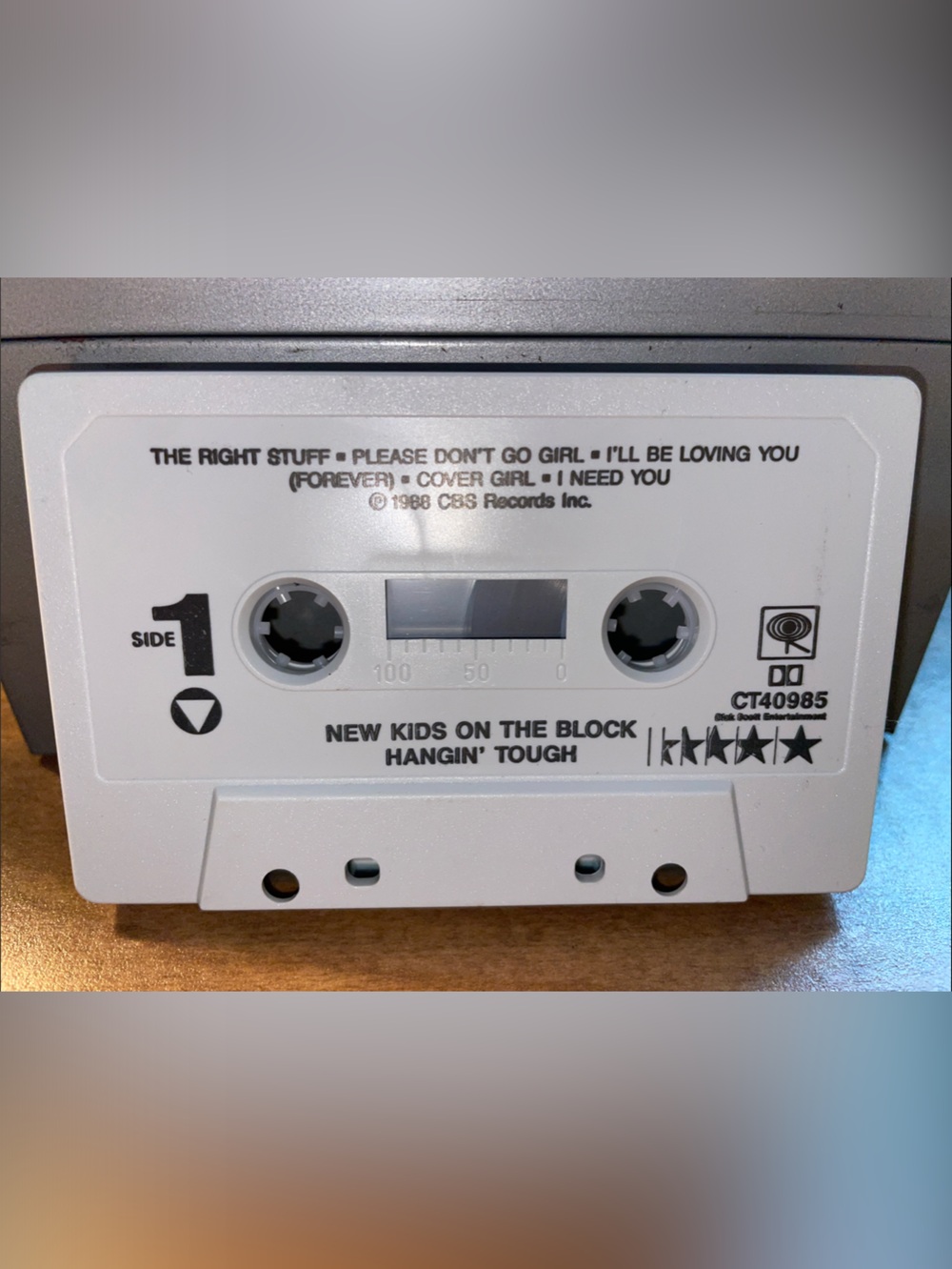 New Kids on the Block 'Hangin' Tough' White Cassette Tape